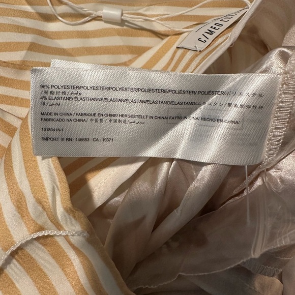 c/meo collective yellow and white striped pants Size S - Picture 6 of 8